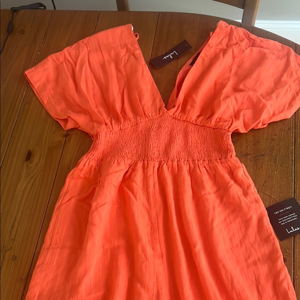 Lulu's Radiant Tangerine Dress